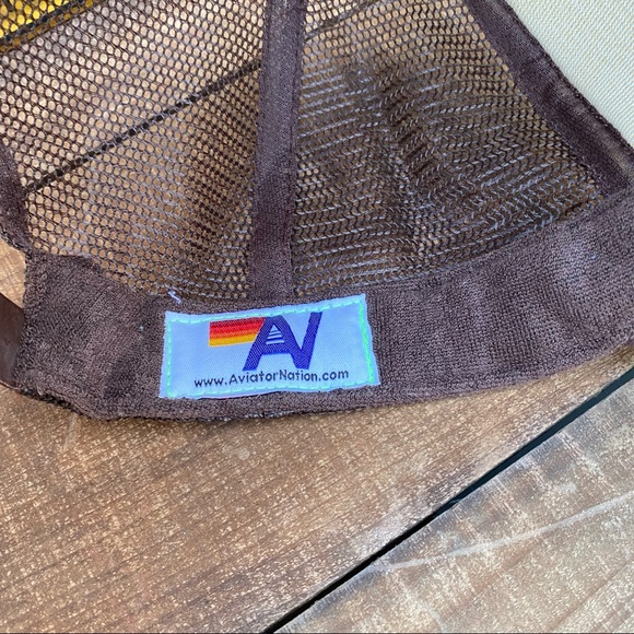 ✨AVIATOR NATION RARE VINTAGE BROWN SKATEBOARD PATCH TRUCKER HAT UNISEX O/S main image 6